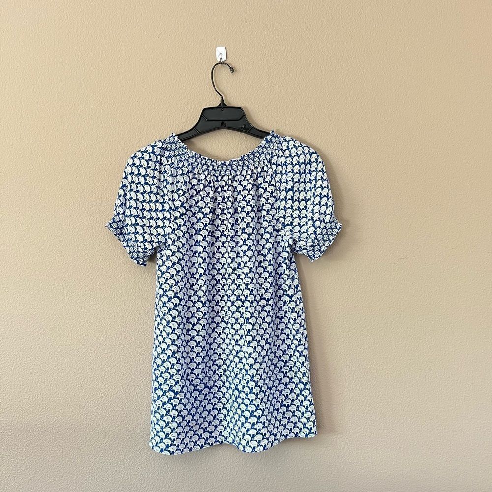Joie Masha 100% Silk Elephant Print Tassel Blouse - Picture 7 of 9
